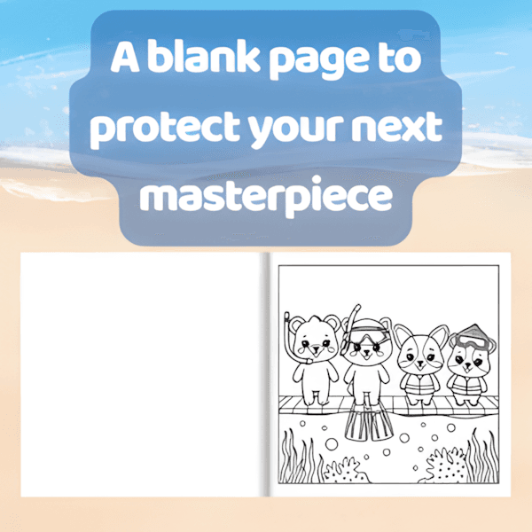 Summer Friends – Under the Sea Adventure, Cozy Summer Bold and Easy Coloring Book interior page 3