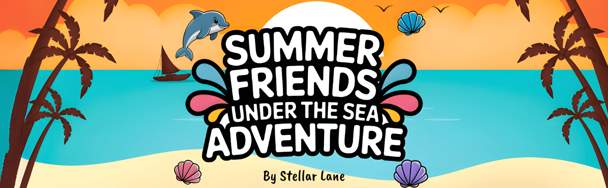 Summer Friends – Under the Sea Adventure, Cozy Summer Bold and Easy Coloring Book - Module 1 Banner